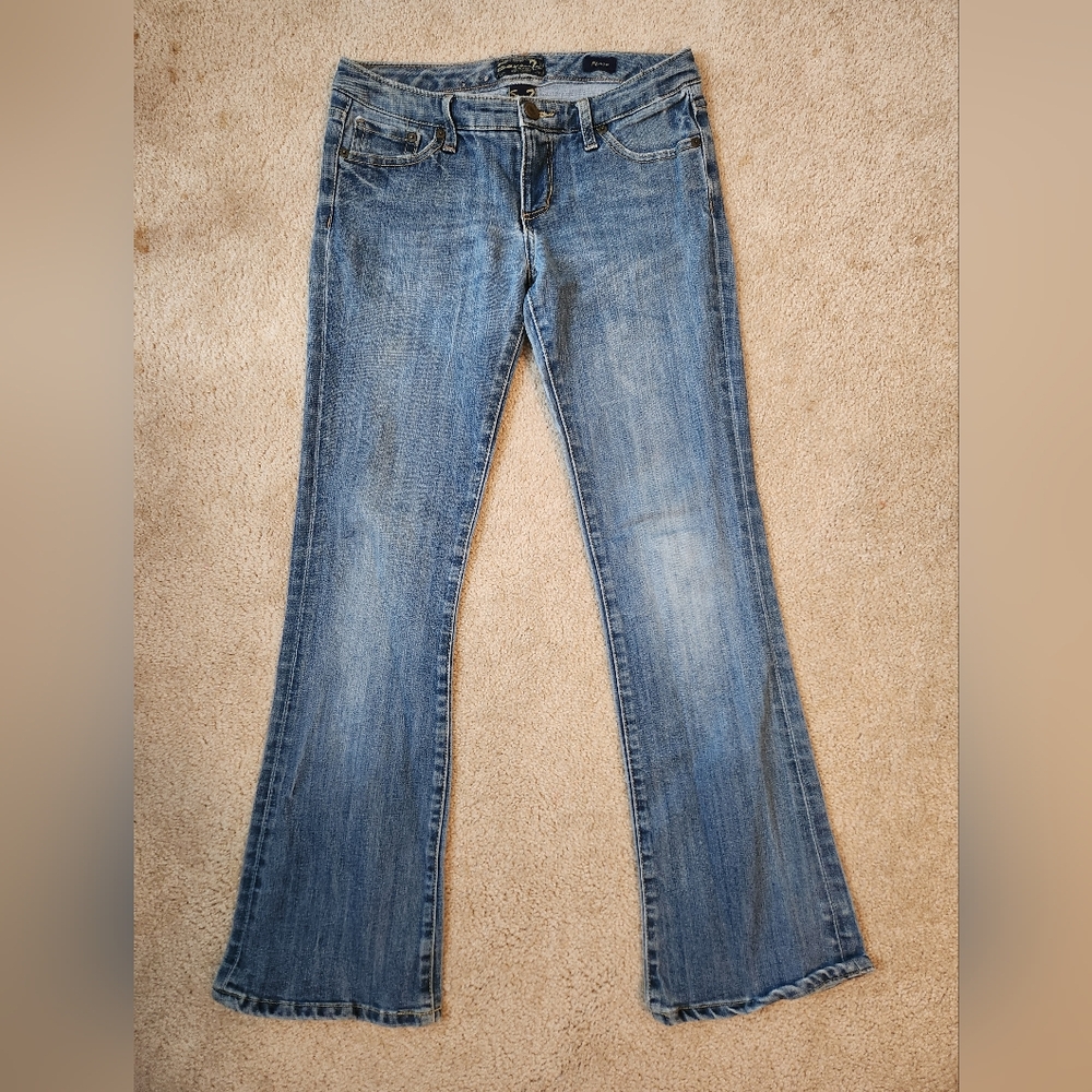 Seven7 Women's Blue Boot Cut Jeans